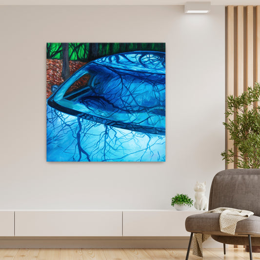 Car Reflection Canvas Print