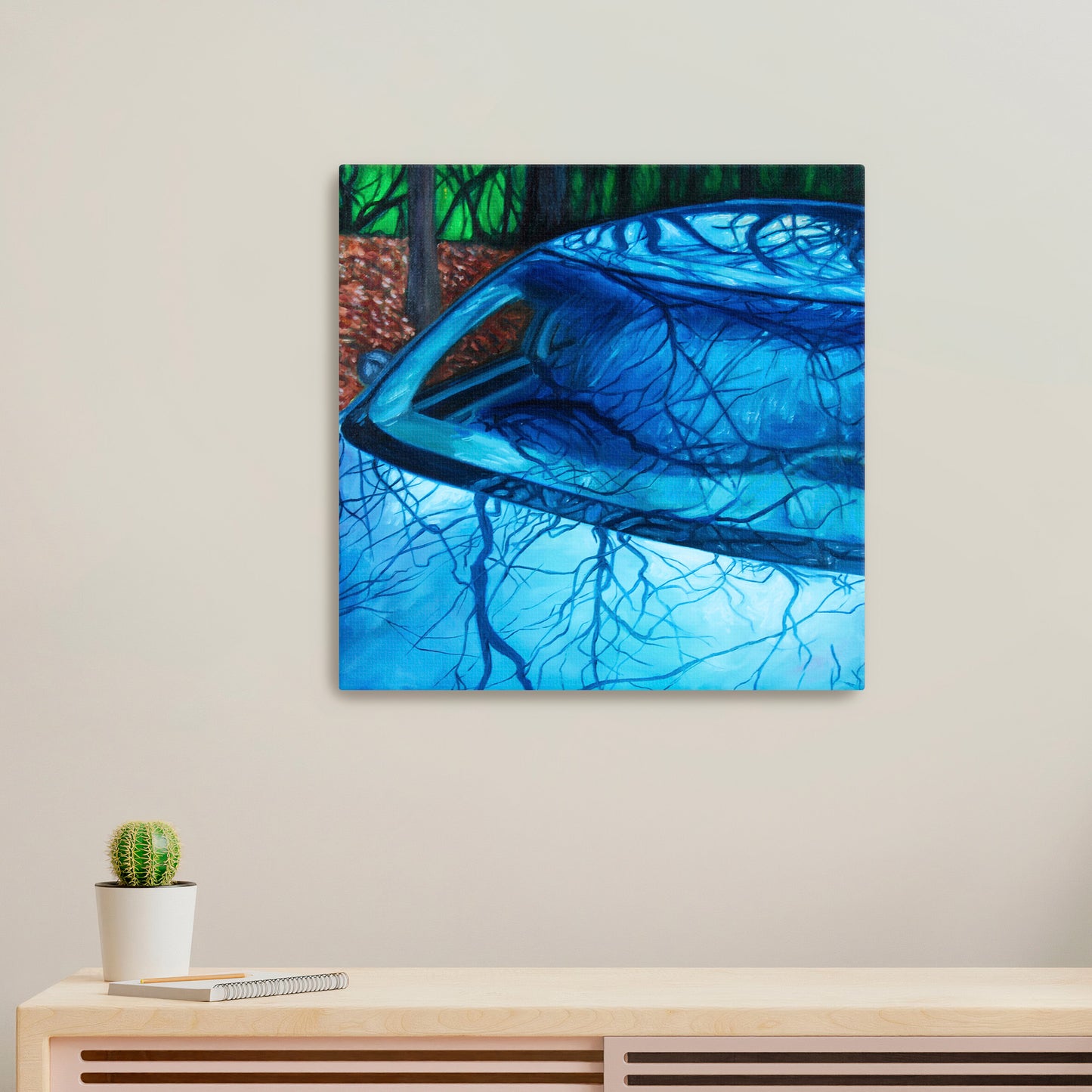 Car Reflection Canvas Print