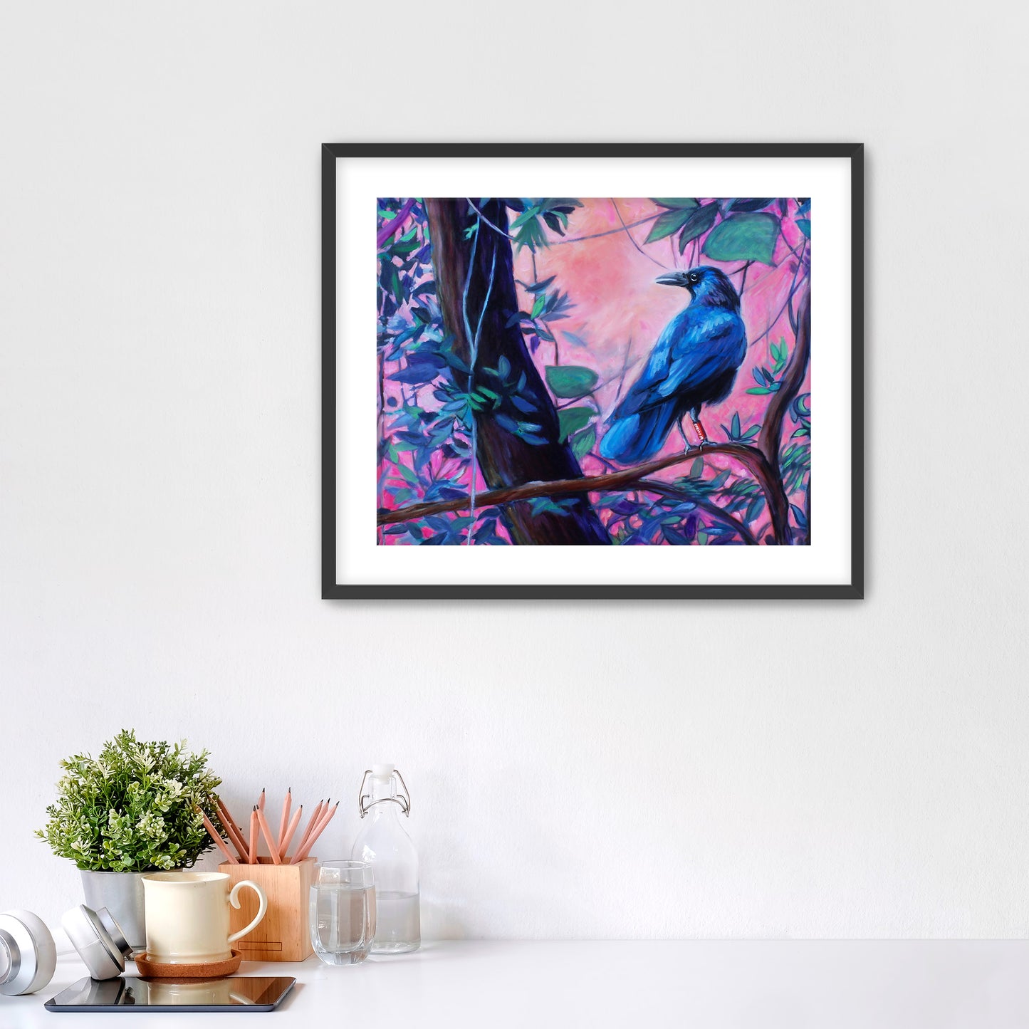 Lonely Corvid Paper Print
