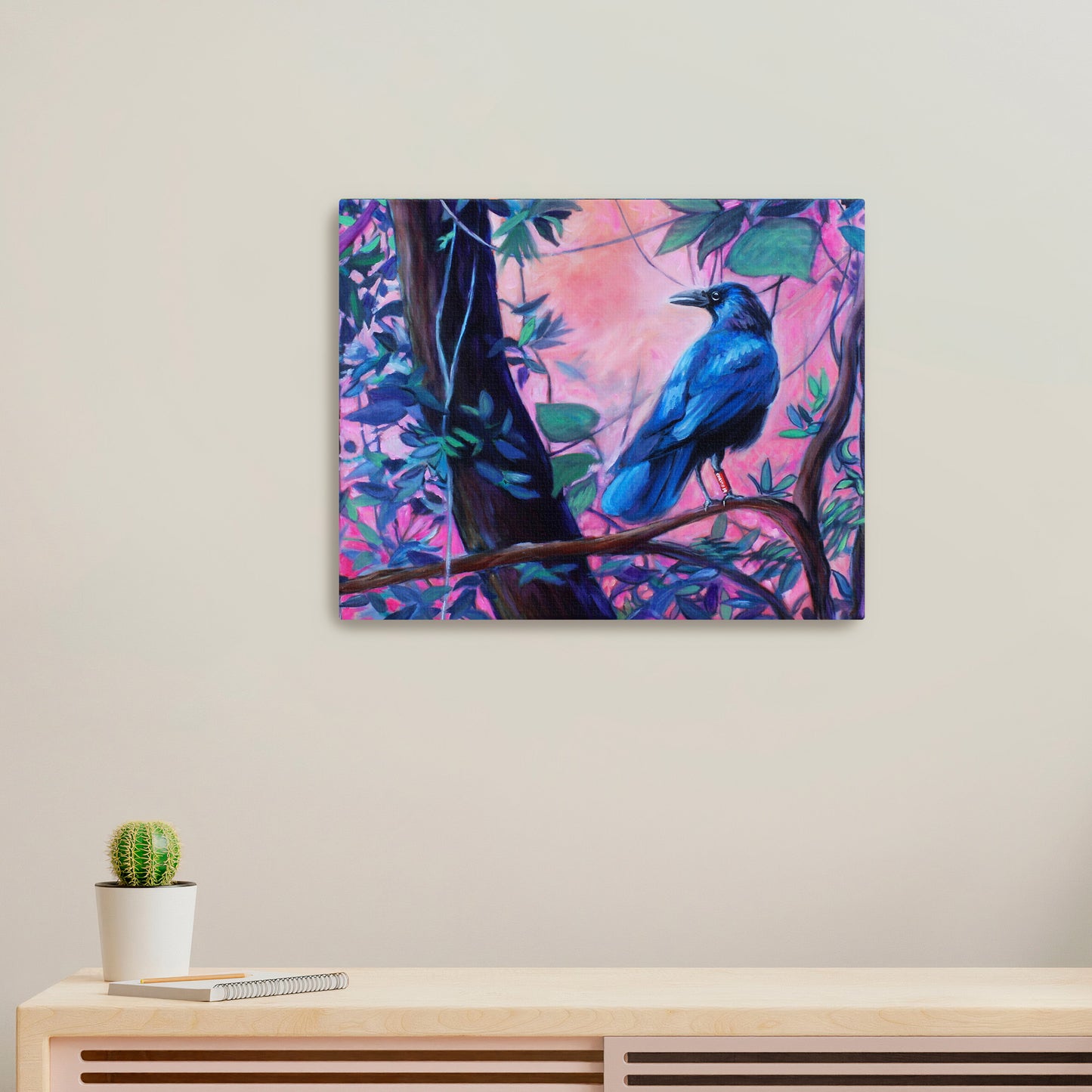 Lonely Corvid Canvas Print