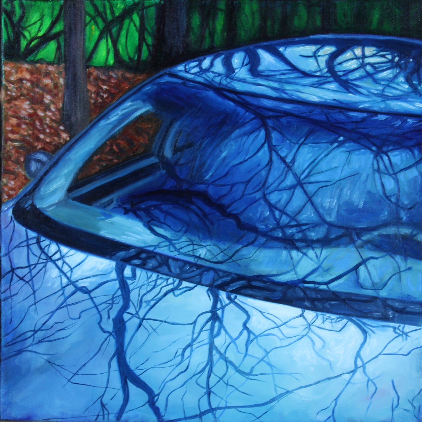 Car Reflections Paper Print