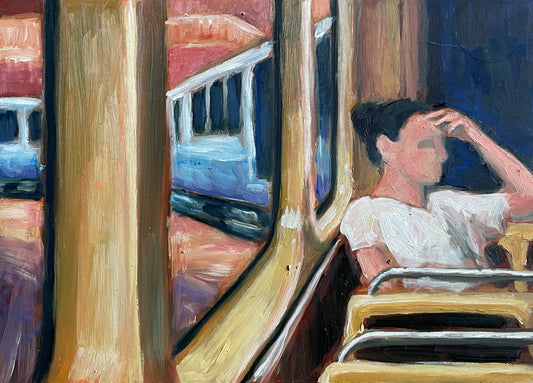 Woman on Train